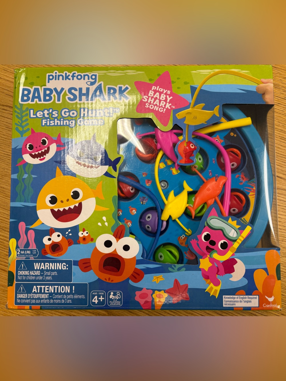 Pinkfong Baby Shark Let’s Go Hunt Fishing Game Complete Working 4 Player